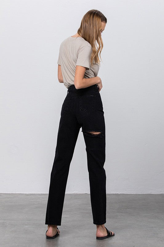 JADON RIPPED MOM JEANS - Sleekdenim.com