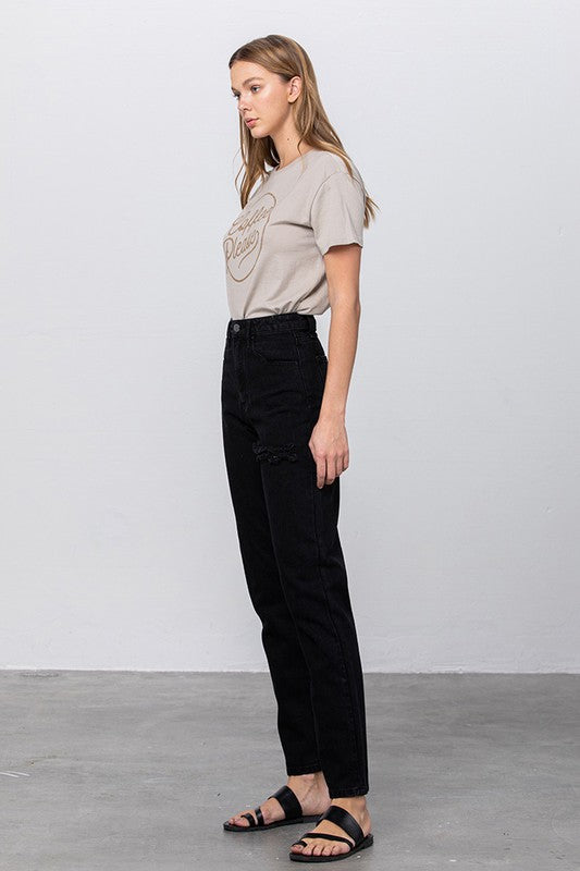 JADON RIPPED MOM JEANS - Sleekdenim.com