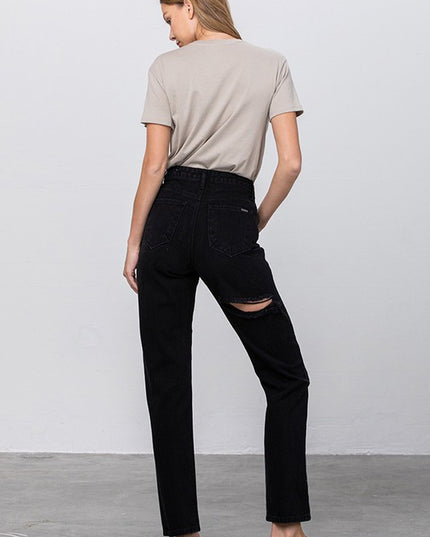 JADON RIPPED MOM JEANS - Sleekdenim.com