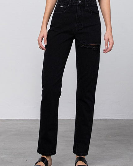 JADON RIPPED MOM JEANS - Sleekdenim.com