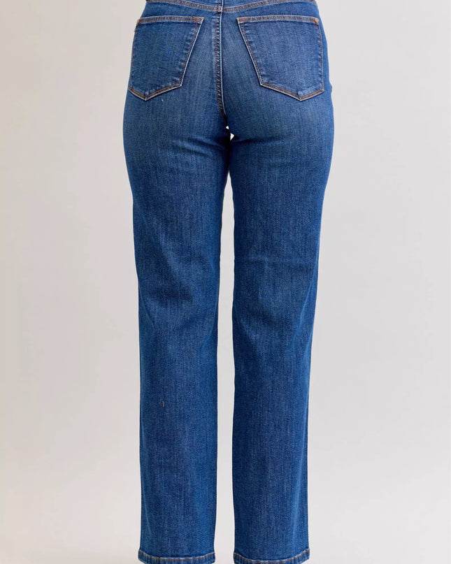 Judy Blue High Waist Tummy Control Straight Jeans - Sleekdenim.com