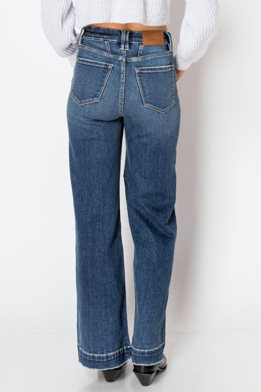 AT2001MT Tummy Control 90's Vintage Wide Jeans - Sleekdenim.com