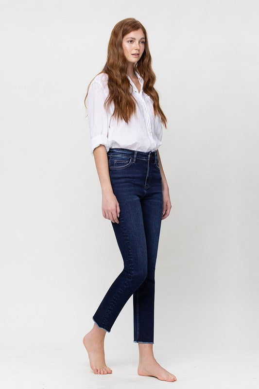 Super High Rise Stretch Slim Straight | Sleekdenim.com