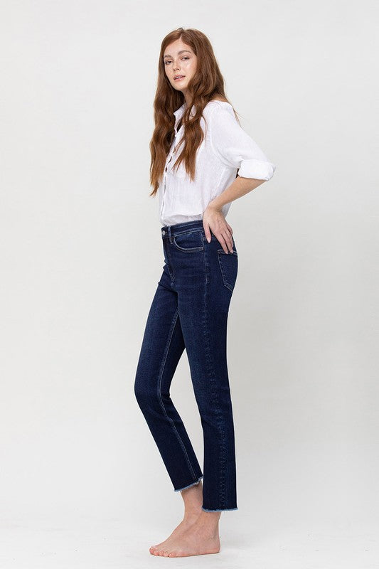 Super High Rise Stretch Slim Straight | Sleekdenim.com