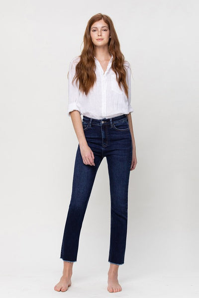 Super High Rise Stretch Slim Straight | Sleekdenim.com