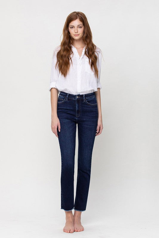 Super High Rise Stretch Slim Straight | Sleekdenim.com