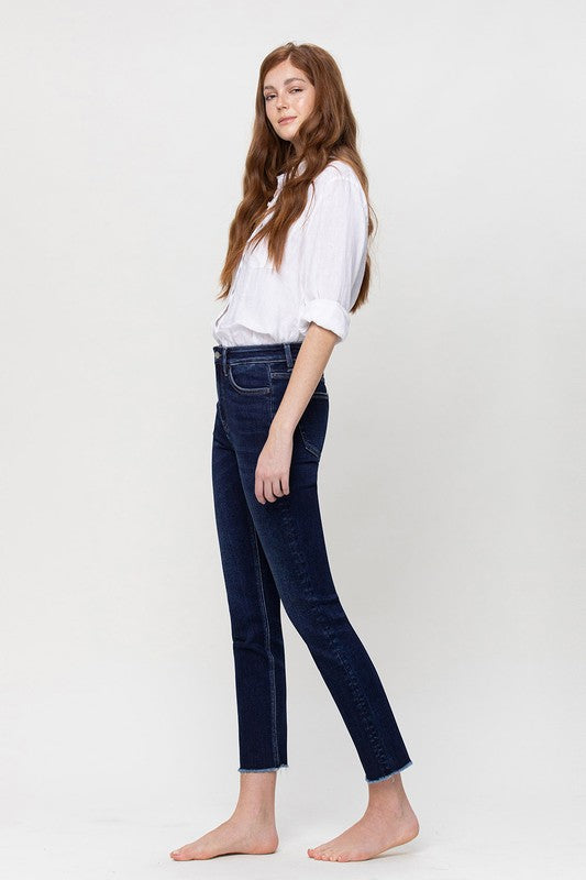 Super High Rise Stretch Slim Straight | Sleekdenim.com