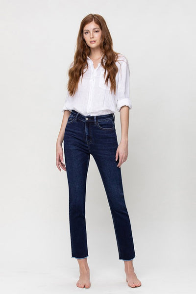 Super High Rise Stretch Slim Straight | Sleekdenim.com