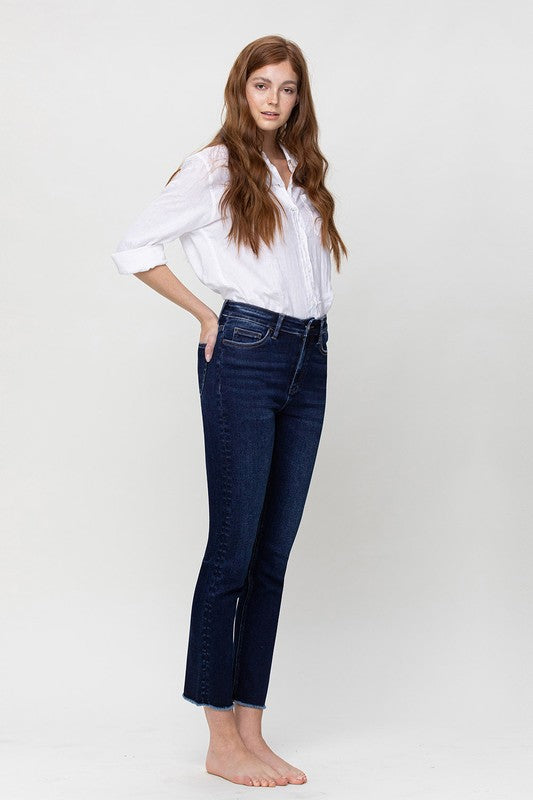 Super High Rise Stretch Slim Straight | Sleekdenim.com