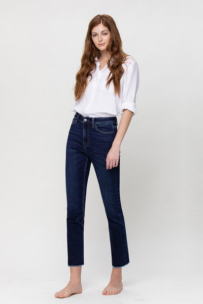 Super High Rise Stretch Slim Straight | Sleekdenim.com