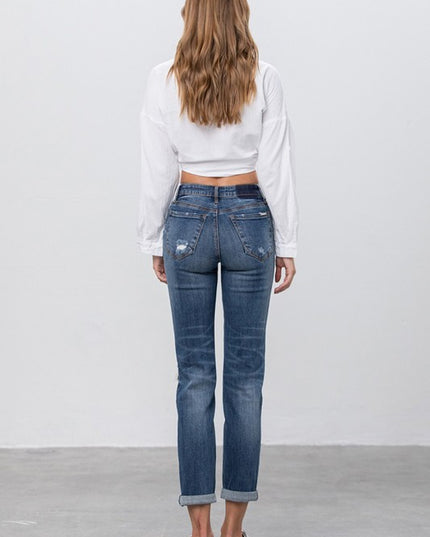 MID-RISE SLIM BOYFRIEND JEANS - Sleekdenim.com