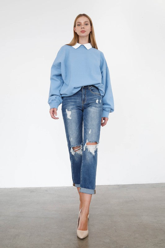 HIGH RISE GIRLFRIEND JEANS - Sleekdenim.com