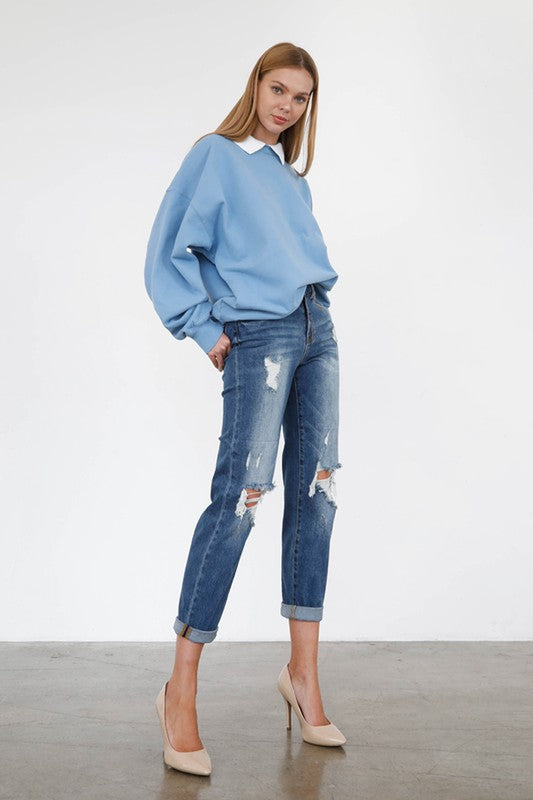 HIGH RISE GIRLFRIEND JEANS - Sleekdenim.com