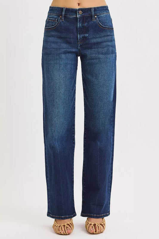 RISEN Mid Rise Wide Baggy Jeans - Sleekdenim.com