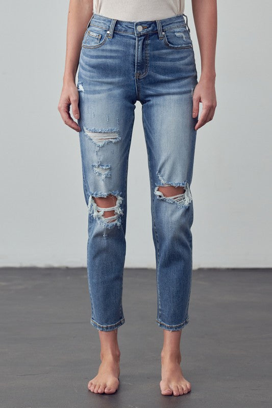 HIGH RISE GIRLFRIEND JEANS - Sleekdenim.com