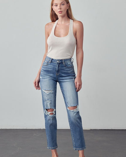 HIGH RISE GIRLFRIEND JEANS - Sleekdenim.com