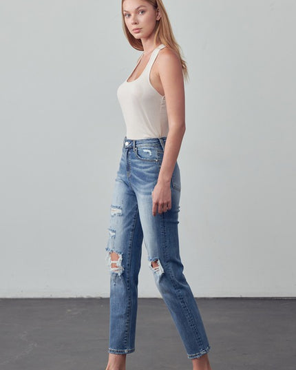 HIGH RISE GIRLFRIEND JEANS - Sleekdenim.com