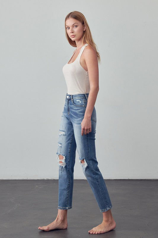 HIGH RISE GIRLFRIEND JEANS - Sleekdenim.com