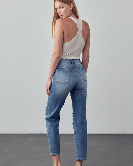 HIGH RISE GIRLFRIEND JEANS - Sleekdenim.com