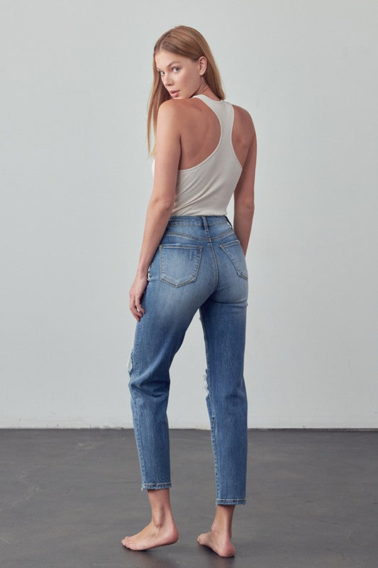 HIGH RISE GIRLFRIEND JEANS - Sleekdenim.com