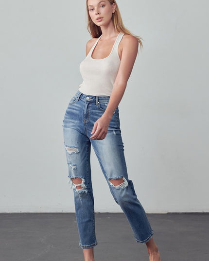 HIGH RISE GIRLFRIEND JEANS - Sleekdenim.com