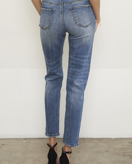 HIGH RISE GIRLFIRNED JEANS - Sleekdenim.com