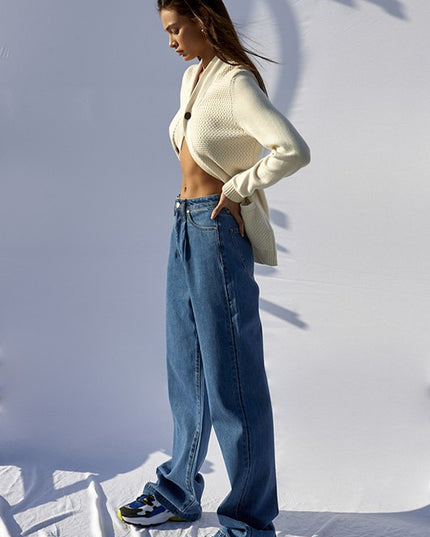 HIGH RISE WIDE LEG JEANS - Sleekdenim.com