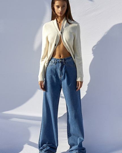HIGH RISE WIDE LEG JEANS - Sleekdenim.com