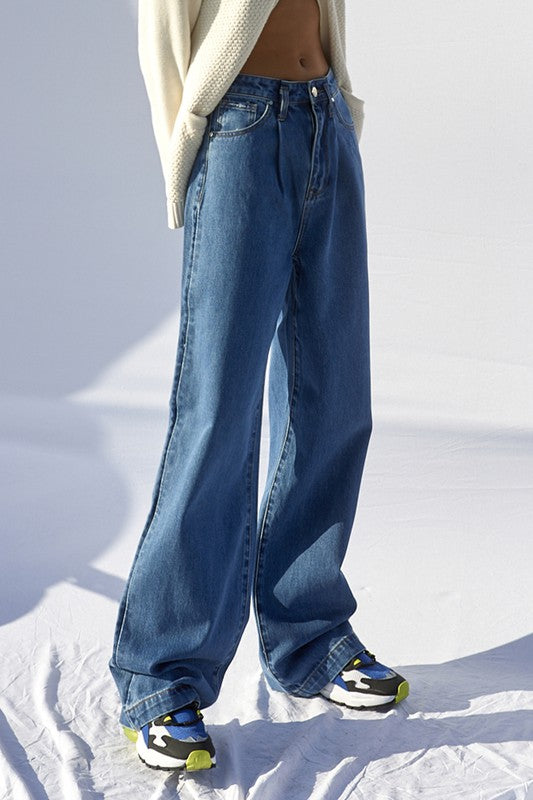HIGH RISE WIDE LEG JEANS - Sleekdenim.com