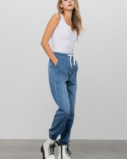 HIGH RISE PREMIUM JOGGER PANTS - Sleekdenim.com