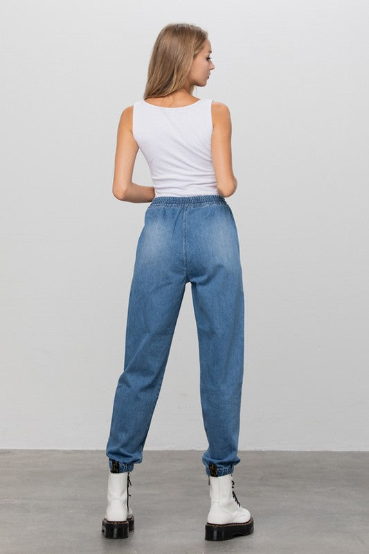 HIGH RISE PREMIUM JOGGER PANTS - Sleekdenim.com