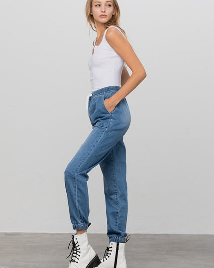 HIGH RISE PREMIUM JOGGER PANTS - Sleekdenim.com