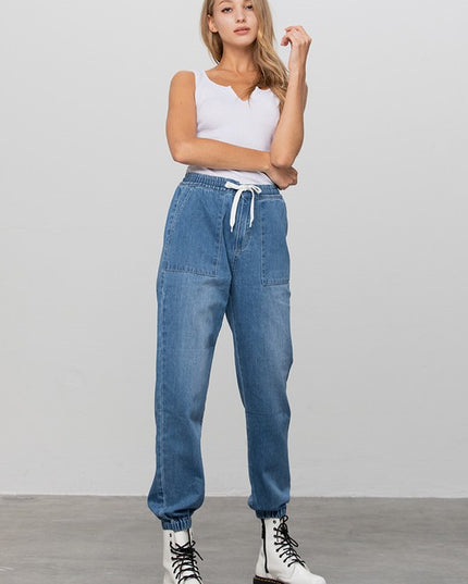 HIGH RISE PREMIUM JOGGER PANTS - Sleekdenim.com