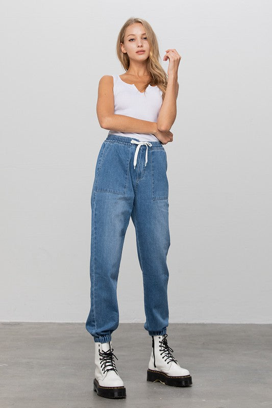 HIGH RISE PREMIUM JOGGER PANTS - Sleekdenim.com