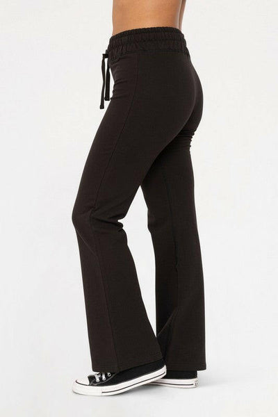 Mono B Drawstring Flared Pants Black