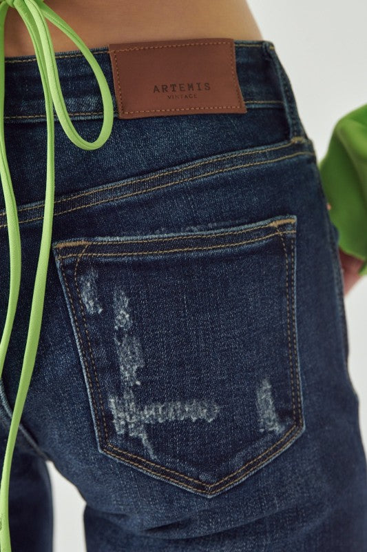 AT1054FLD Mid Rise Stretch Super Flare Jeans - Sleekdenim.com