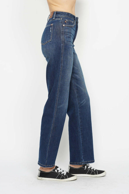 Judy Blue Full Size High Waist Tummy Control Straight Leg Jeans | Sleekdenim.com