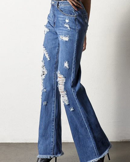 DISTRESSED DAD JEANS - Sleekdenim.com