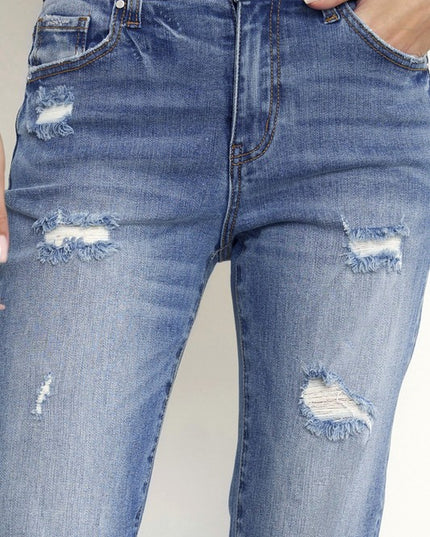 Mid Rise Slim Boyfriend Jeans - Sleekdenim.com