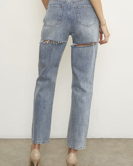 High Waist Straight Jeans - Sleekdenim.com