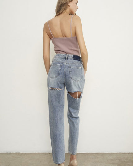 High Waist Straight Jeans - Sleekdenim.com
