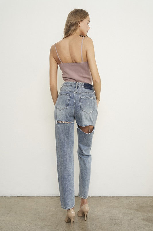 High Waist Straight Jeans - Sleekdenim.com