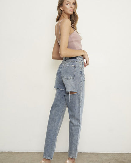 High Waist Straight Jeans - Sleekdenim.com