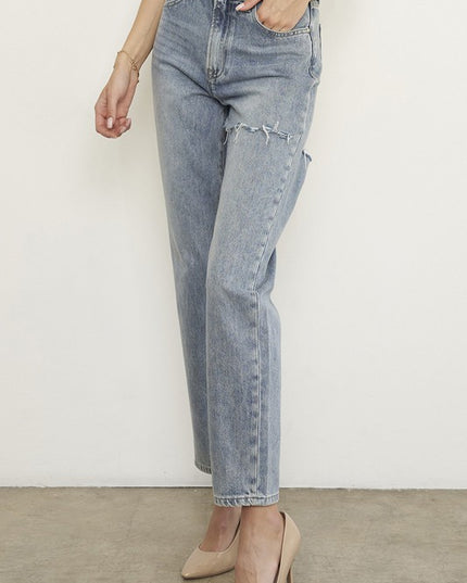 High Waist Straight Jeans - Sleekdenim.com