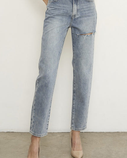 High Waist Straight Jeans - Sleekdenim.com