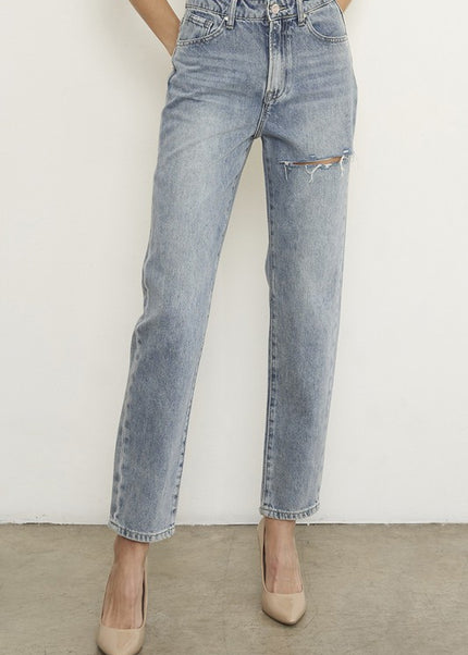 High Waist Straight Jeans - Sleekdenim.com