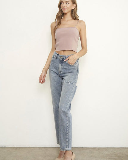 High Waist Straight Jeans - Sleekdenim.com