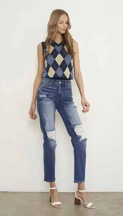 MID-RISE BOYFRIEND JEANS - Sleekdenim.com