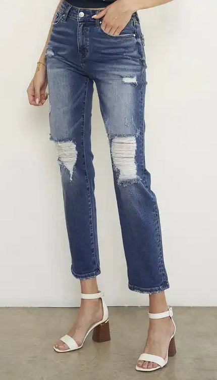 MID-RISE BOYFRIEND JEANS - Sleekdenim.com