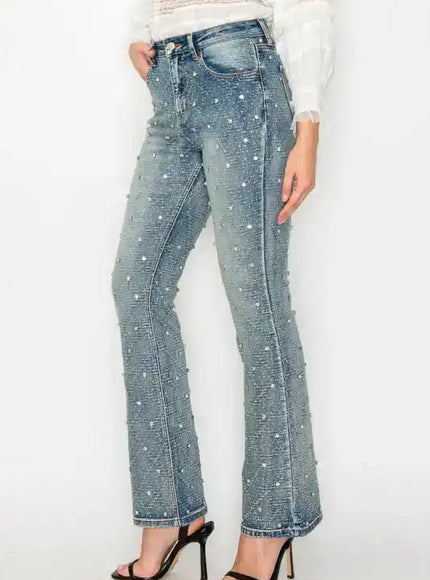 Artemis Vintage AT2072BTM Jewel Embellished Bootcut Jean - Sleekdenim.com